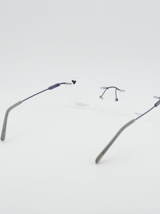Airlock AIRLOCK CROP 202 414 Rimless Eyeglasses Navy 53mm Rectangle Frame